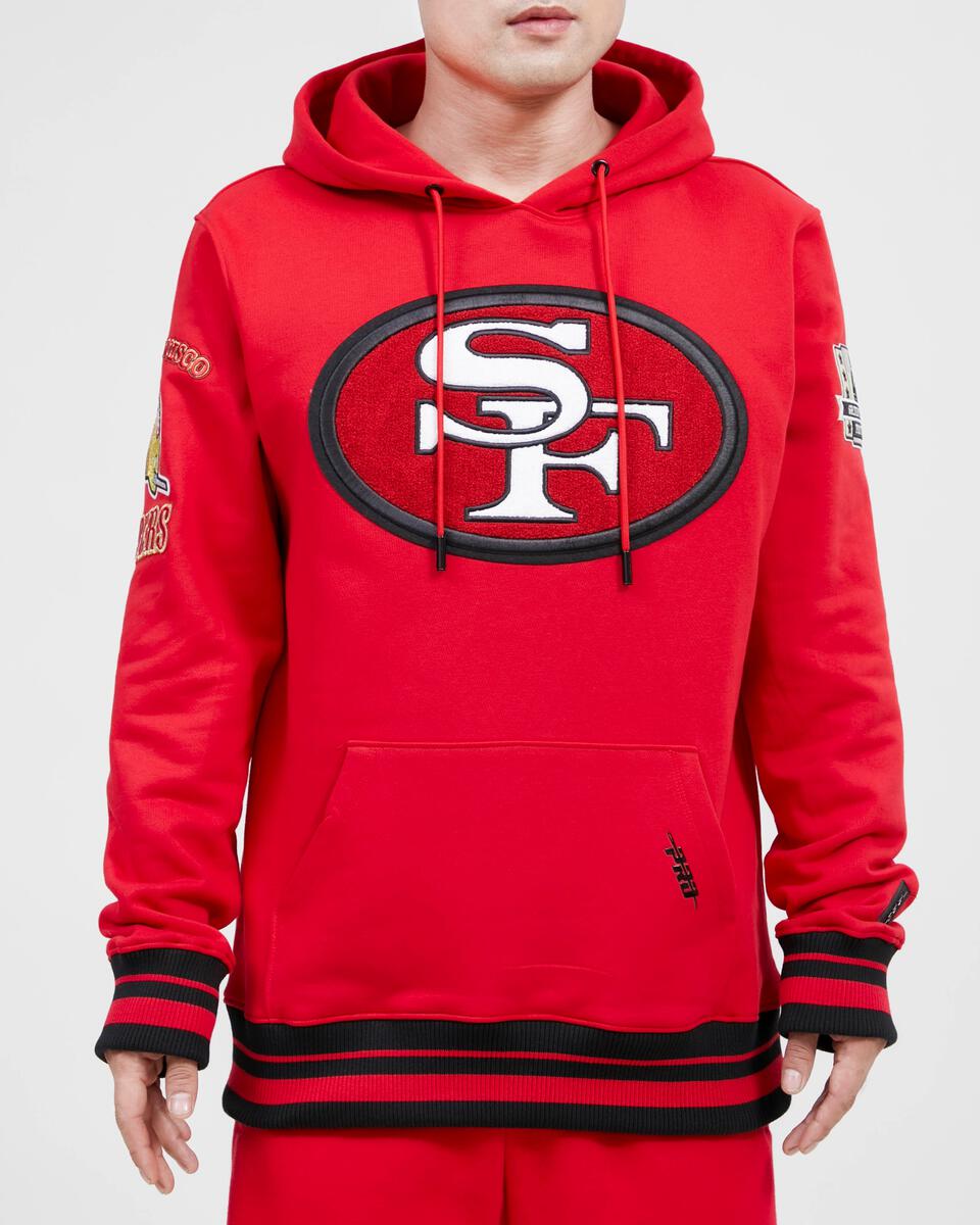 Pro Standard San Francisco 49ers Retro Classic Red Pullover Hoody CROWN MINDED