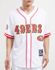 Pro Standard San Francisco 49ers Logo Mesh White Button Up Jersey