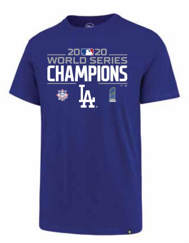 '47 BRAND LOS ANGELES DODGERS WORLD SERIES CHAMPIONS 2020 SUPER RIVAL TEE