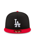 Los Angeles Dodgers Black on Red 2 Tone 59Fifty Fitted