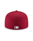 Los Angeles Dodgers MLB Basic Cardinal Red on White 59Fifty Fitted Hat