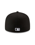 Los Angeles Dodgers Black on Black White Outline 59Fifty Fitted Hat
