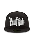 East Side Graffiti Font Black on White 59Fifty Fitted