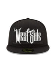 West Side Graffiti Font Black on White 59Fifty Fitted