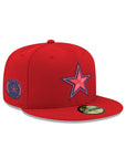 Dallas Cowboys Scarlet Red Navy Star Outline 59Fifty Fitted