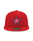 Dallas Cowboys Scarlet Red Navy Star Outline 59Fifty Fitted