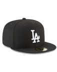 Los Angeles Dodgers MLB Basic Black On White 59Fifty Fitted Hat