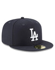 Los Angeles Dodgers MLB Navy on White 59Fifty Fitted Hat