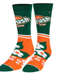 OddSox Crush Orange Half Stripe Socks