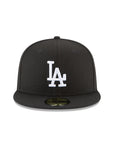 Los Angeles Dodgers MLB Basic Black On White 59Fifty Fitted Hat