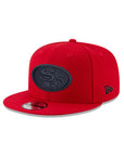 San Francisco 49ers Scarlet Red on Black 9Fifty Snapback