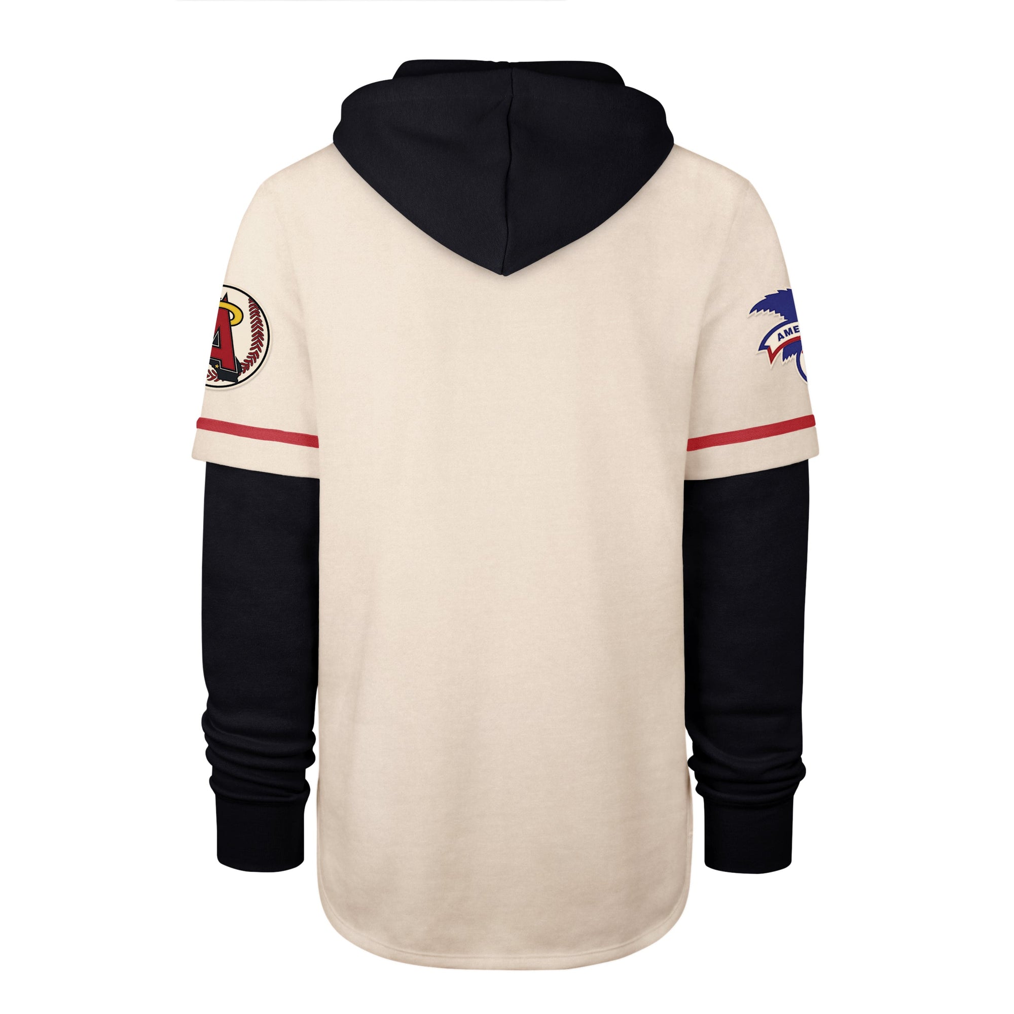 Los Angeles Angels Cooperstown Trifecta '47 Brand Shortstop Cream Pullover Hood