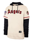Los Angeles Angels Cooperstown Trifecta '47 Brand Shortstop Cream Pullover Hood