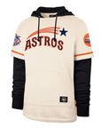 Houston Astros Cooperstown Cream Trifecta '47 Brand Shortstop Pullover Hood