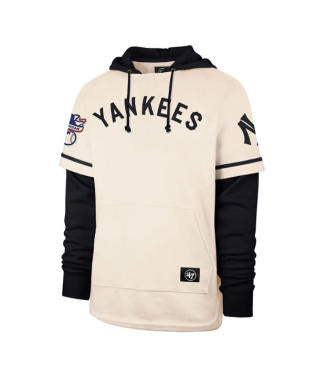 New York Yankees Cooperstown Cream Trifecta '47 Brand Shortstop Pullover Hood