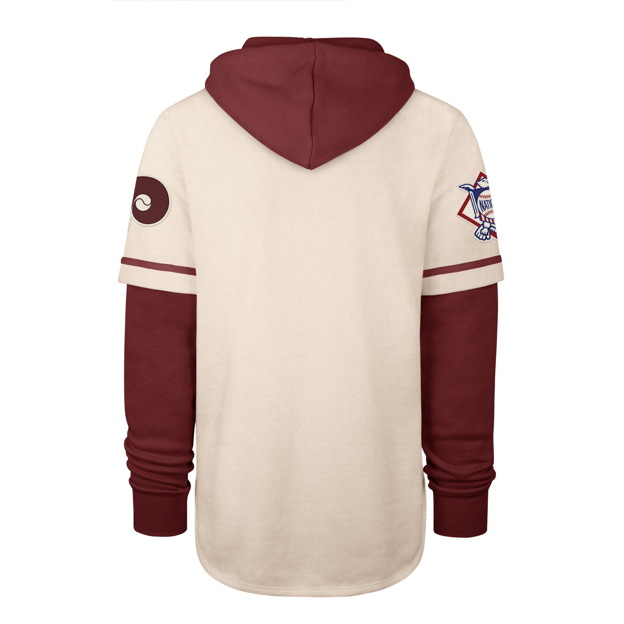 Phillies Cooperstown Cream Trifecta '47 Brand Shortstop Pullover Hood