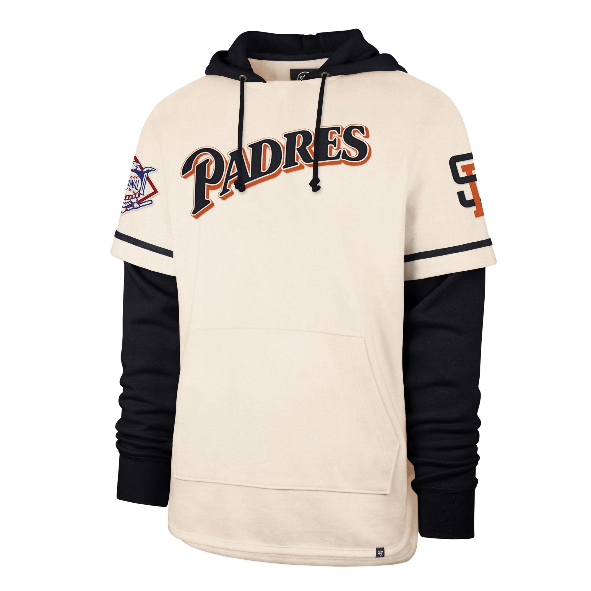 San Diego Padres Trifecta '47 Brand Shortstop Cream Pullover Hood