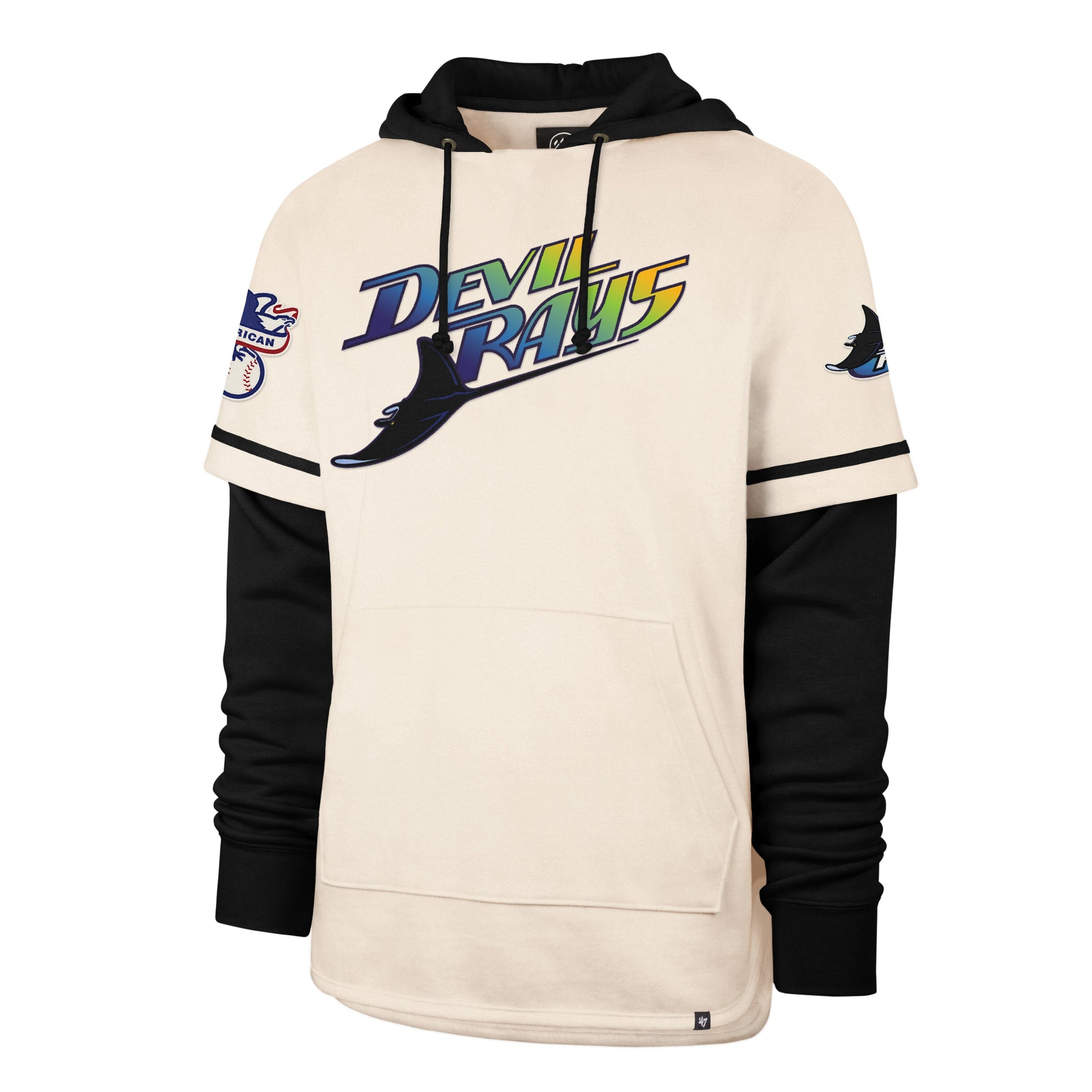 Tampa Bay Rays Cooperstown Cream Trifecta '47 Brand Shortstop Pullover Hood