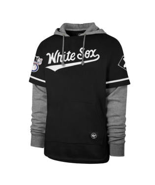 Chicago White Sox Jet Black Trifecta '47 Brand Shortstop Pullover Hood