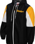 Pittsburgh Steelers NFL Throw It Back Full Zip Windbreaker Hood