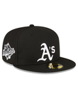 Oakland Athletics Black White 1989 World Series Side Patch 59Fifty Fitted
