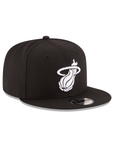 Miami Heat Black on White NBA 9Fifty Snapback