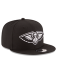 New Orleans Pelicans Black on White NBA 9Fifty Snapback