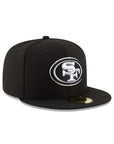 San Francisco 49ers Black on White 59Fifty Fitted Hat