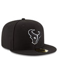 Houston Texans NFL Black on White 59Fifty Fitted