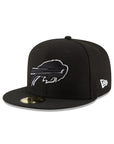 Buffalo Bills Black on White 59Fifty Fitted