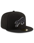 Buffalo Bills Black on White 59Fifty Fitted