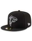 Atlanta Falcons Black on White 59Fifty Fitted