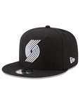 Portland Trail Blazers Black on White NBA 9Fifty Snapback
