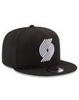 Portland Trail Blazers Black on White NBA 9Fifty Snapback