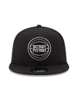 Detroit Pistons Black on White NBA 9Fifty Snapback