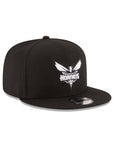 Charlotte Hornets Black on White NBA 9Fifty Snapback