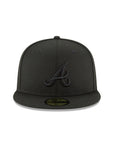 Atlanta Braves MLB Basic Black on Black 59Fifty Fitted