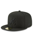 Atlanta Braves MLB Basic Black on Black 59Fifty Fitted
