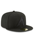Arizona Diamondbacks MLB Basic Black on Black 59Fifty Fitted Hat