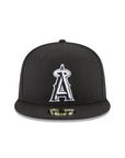 Los Angeles Angels of Anaheim Black on White 59Fifty Fitted Hat