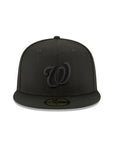 Washington Nationals MLB Basic Black on Black 59Fifty Fitted Hat