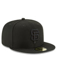 San Francisco Giants MLB Basic Black on Black 59Fifty Fitted Hat