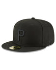 Pittsburgh Pirates MLB Basic Black on Black 59Fifty Fitted Hat