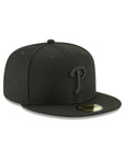 Philadelphia Phillies MLB Basic Black on Black 59Fifty Fitted