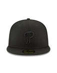 Philadelphia Phillies MLB Basic Black on Black 59Fifty Fitted