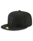 Philadelphia Phillies MLB Basic Black on Black 59Fifty Fitted
