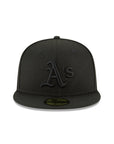 Oakland Athletics MLB Basic Black on Black 59Fifty Fitted Hat