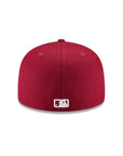 New York Yankees Cardinal Red on White MLB 59Fifty Fitted