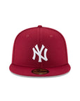 New York Yankees Cardinal Red on White MLB 59Fifty Fitted