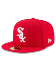 Chicago White Sox Mlb Basic Scarlet Red on White 59Fifty Fitted
